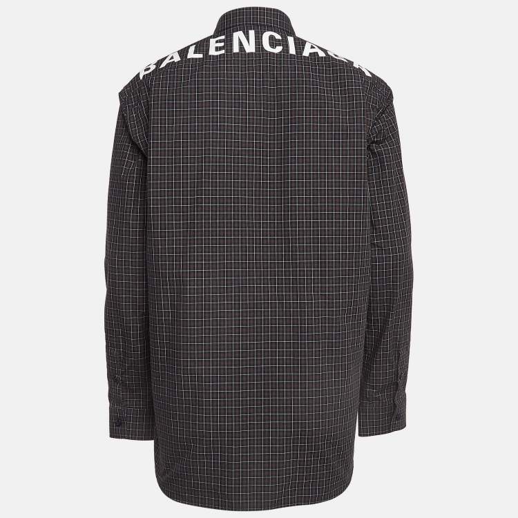 Pre Owned Balenciaga Multicolor Plaid Cotton Buttoned Up Shirt XS