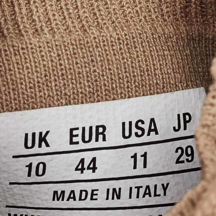 Pre Owned Balenciaga Beige Knit Fabric Speed 2.0 Sneakers Size 44