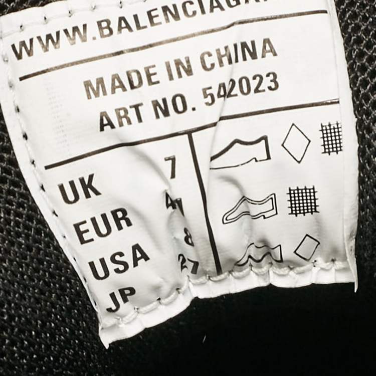 Pre Owned Balenciaga Multicolor Faux Leather and Mesh Track Sneakers Size 41