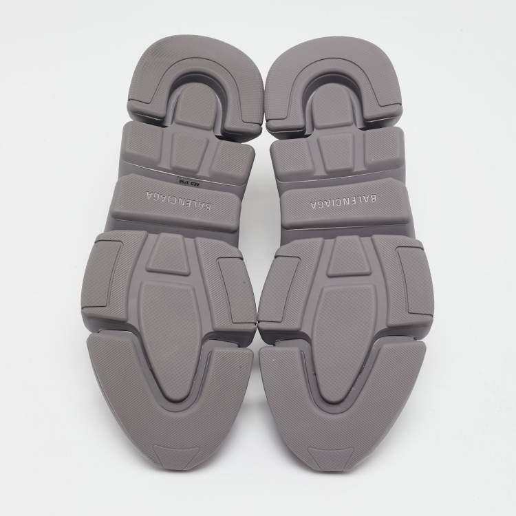 Pre Owned Balenciaga Grey Knit Fabric Speed Trainer Sneakers Size 42