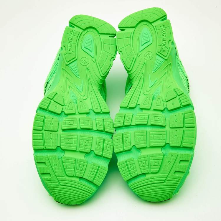 Pre Owned Balenciaga Neon Green Mesh Phantom Sneakers Size 45