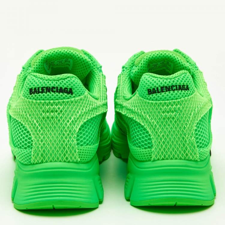 Pre Owned Balenciaga Neon Green Mesh Phantom Sneakers Size 45