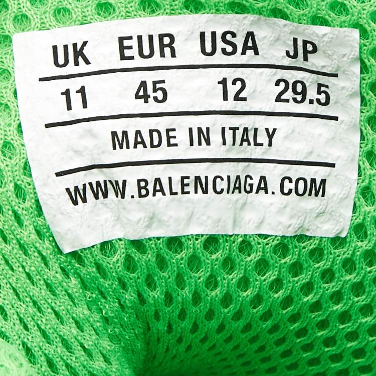 Pre Owned Balenciaga Neon Green Mesh Phantom Sneakers Size 45