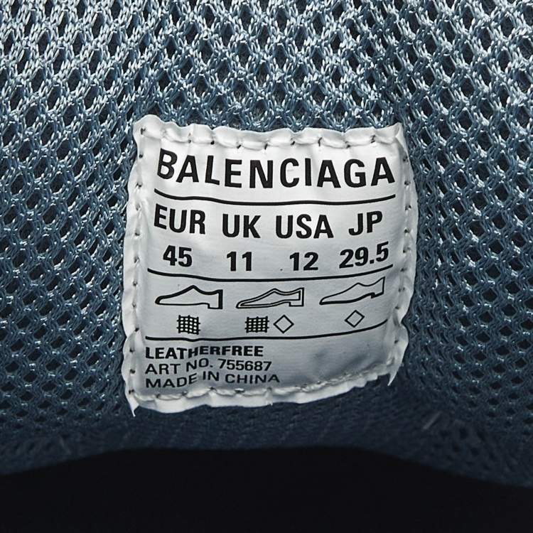 Pre Owned Balenciaga Blue Denim Triple S Mules Size 45