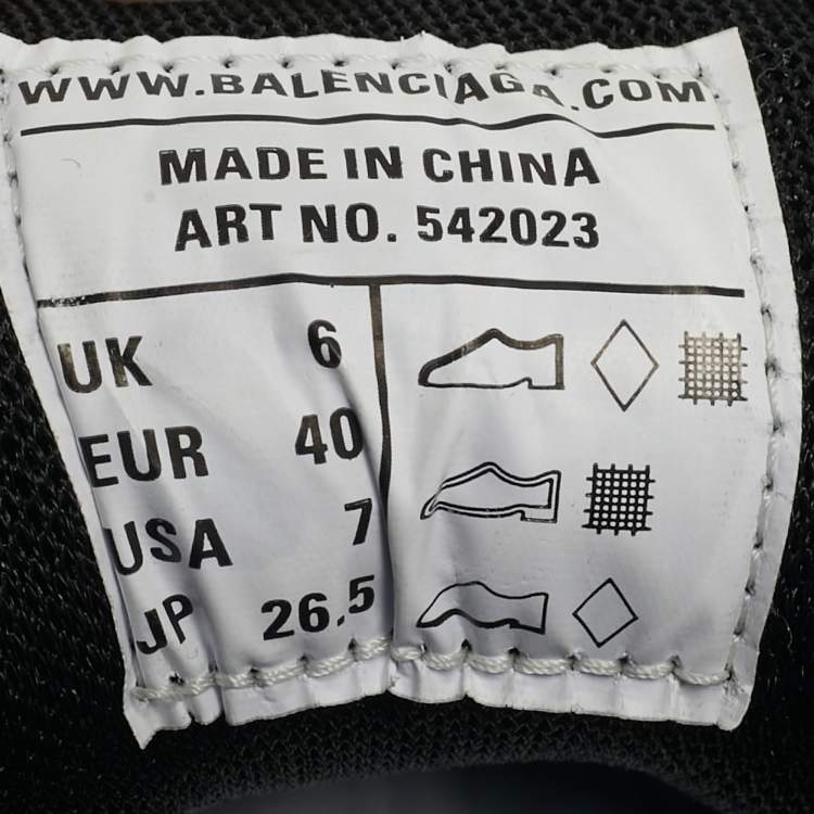 Pre Owned Balenciaga Multicolor Leather and Mesh Triple S Lace Up Sneakers Size 40