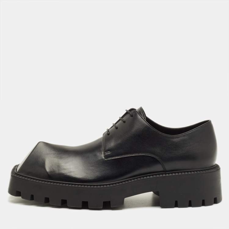 Pre Owned Balenciaga Rhino Size 44 Black Leather Derby