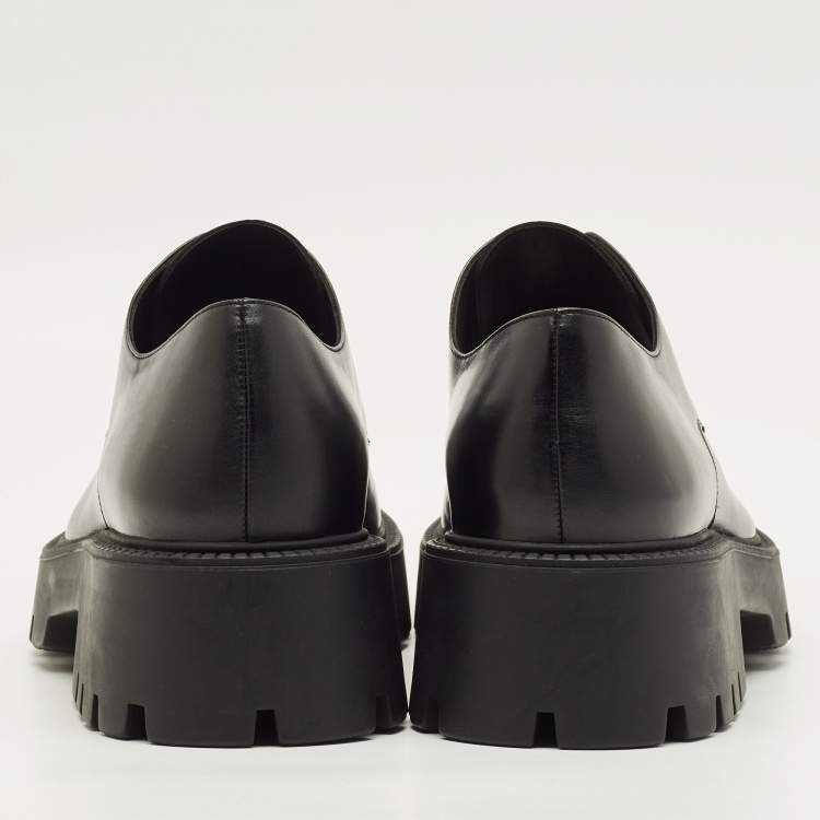 Pre Owned Balenciaga Rhino Size 44 Black Leather Derby