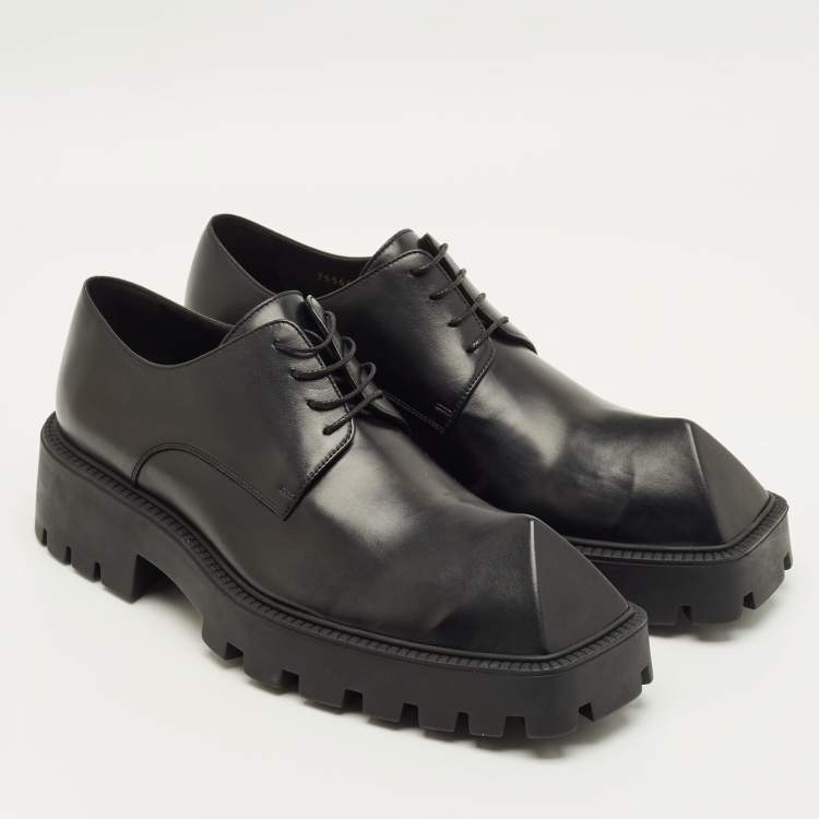 Pre Owned Balenciaga Rhino Size 44 Black Leather Derby