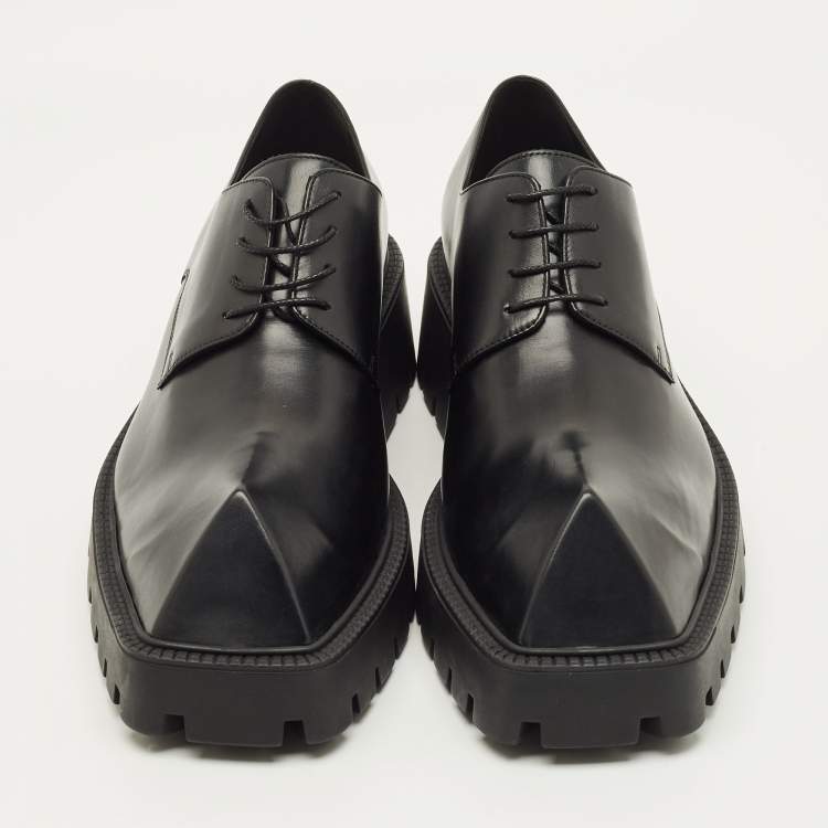 Pre Owned Balenciaga Rhino Size 44 Black Leather Derby
