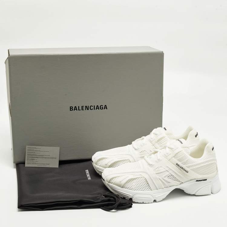 مملوكة مسبقًا Balenciaga Phantom Size 42 White Mesh Low Top Sneakers