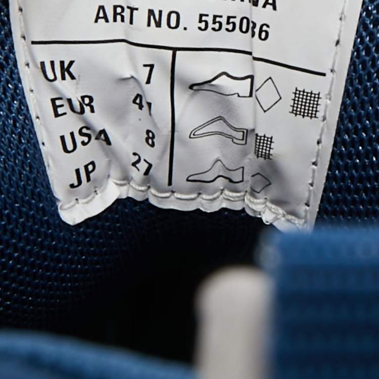 Pre Owned Balenciaga Track Size 41 Blue Leather and Mesh Lace Up Sneakers