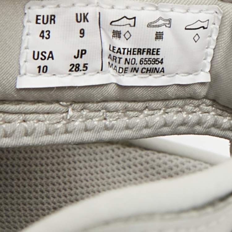 Pre Owned Balenciaga Track Size 43 Grey Faux Leather and Rubber Slingback Sandals