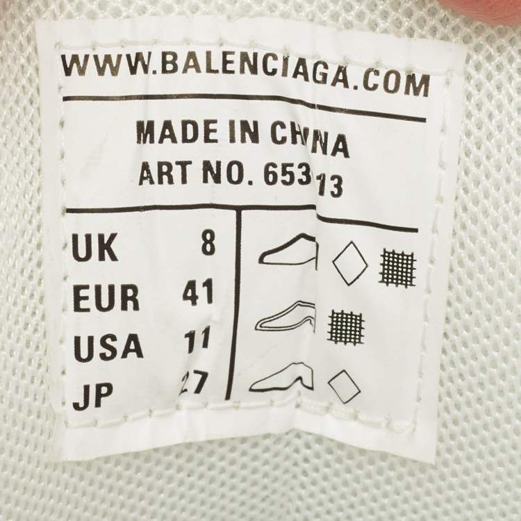 Pre Owned Balenciaga Track Size 41 Multicolor Faux Leather and Mesh Mule Sneakers