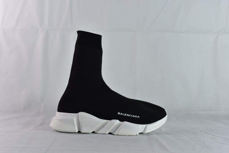 Pre Owned Balenciaga Black Stretch Tess Sneakers Size 43 