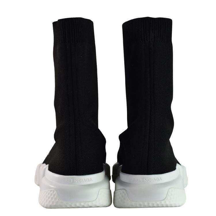 Pre Owned Balenciaga Black Stretch Tess Sneakers Size 43 