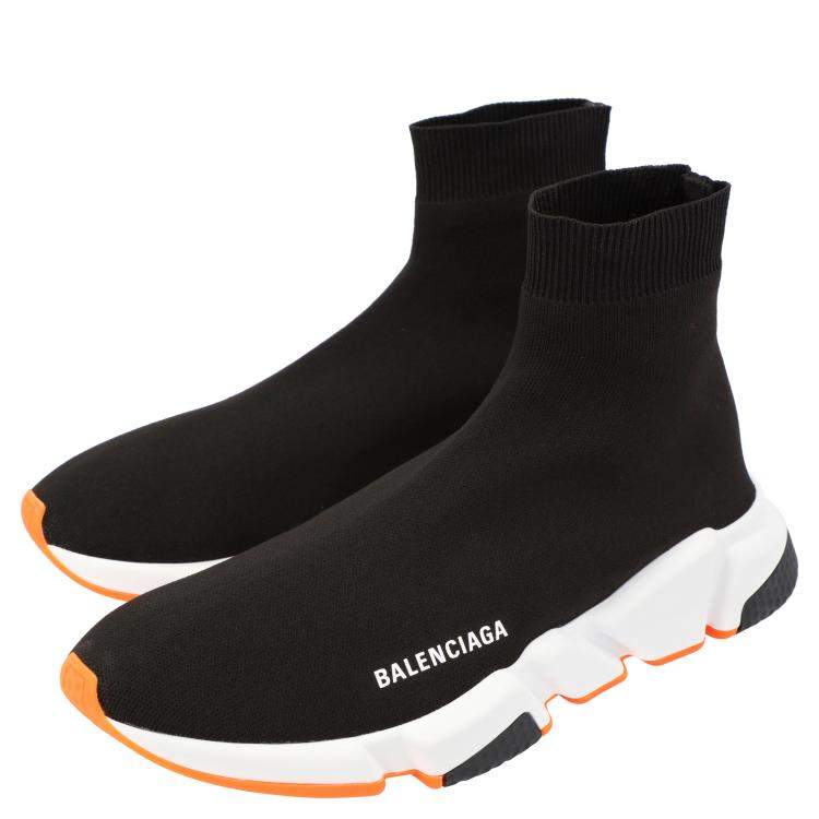 Pre Owned Balenciaga White Speed Trainers Size 43