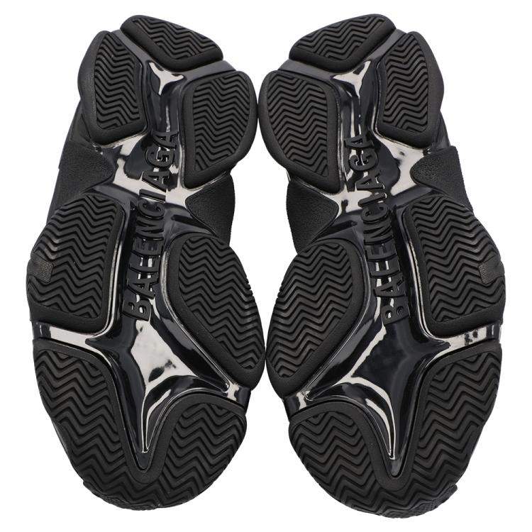 مملوكة مسبقًا Balenciaga Black/White Triple S Sneakers Size EU 41