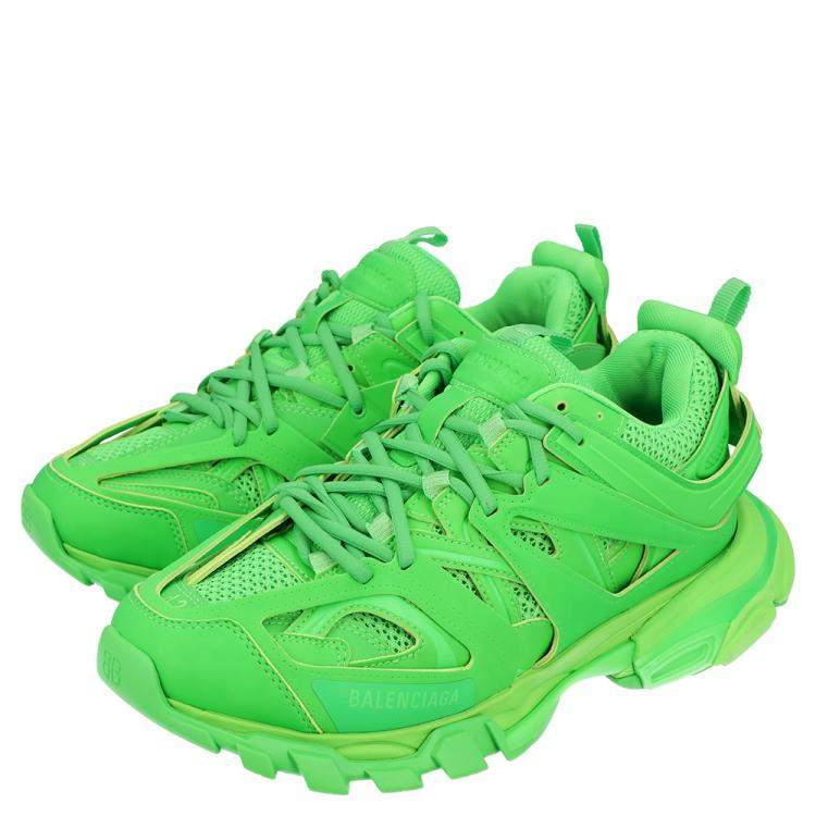 Pre Owned Balenciaga Neon Green Track Sneakers Size EU 42