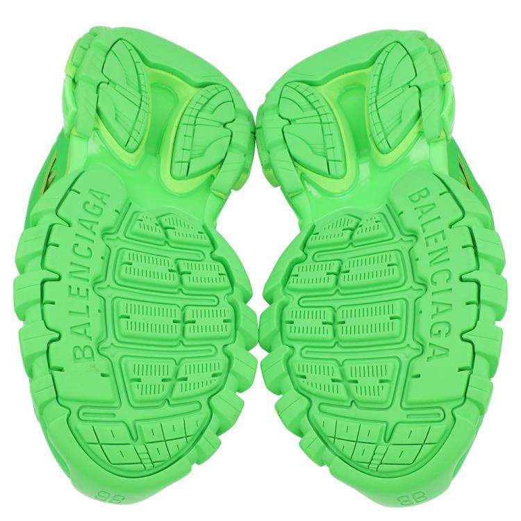 Pre Owned Balenciaga Neon Green Track Sneakers Size EU 42