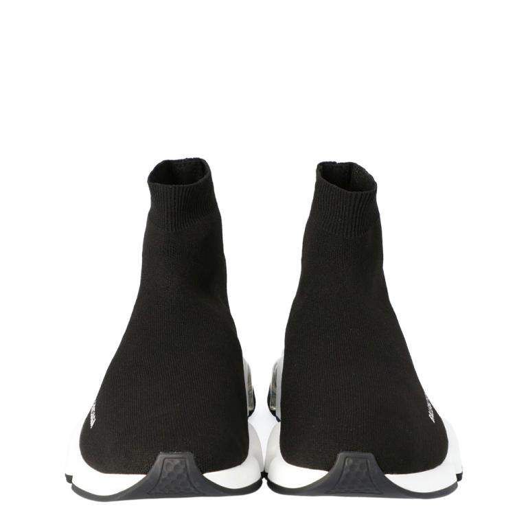 Pre Owned Balenciaga Black Speed Clear Sole Sneakers Size EU 42