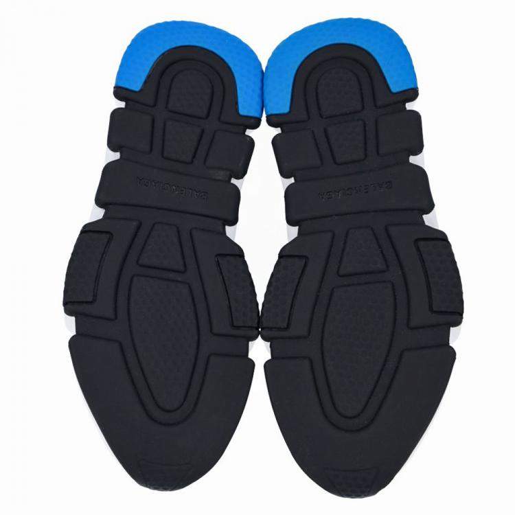 Pre Owned Balenciaga Black/White/Blue Knit Speed Sneakers Size EU 41