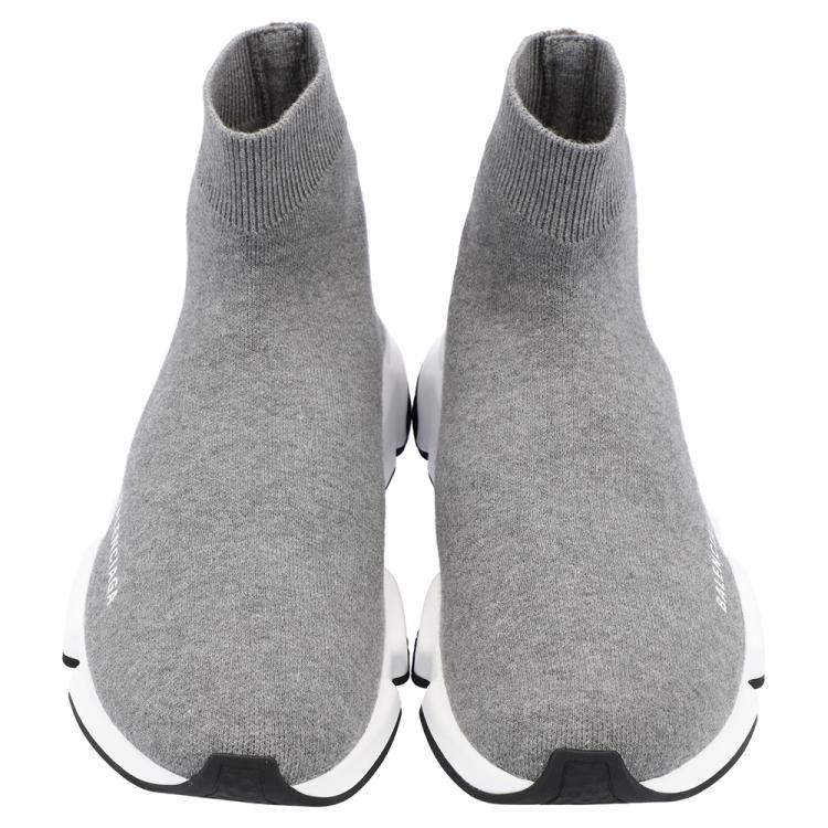 Pre Owned Balenciaga Grey Speed Sneakers Size EU 43