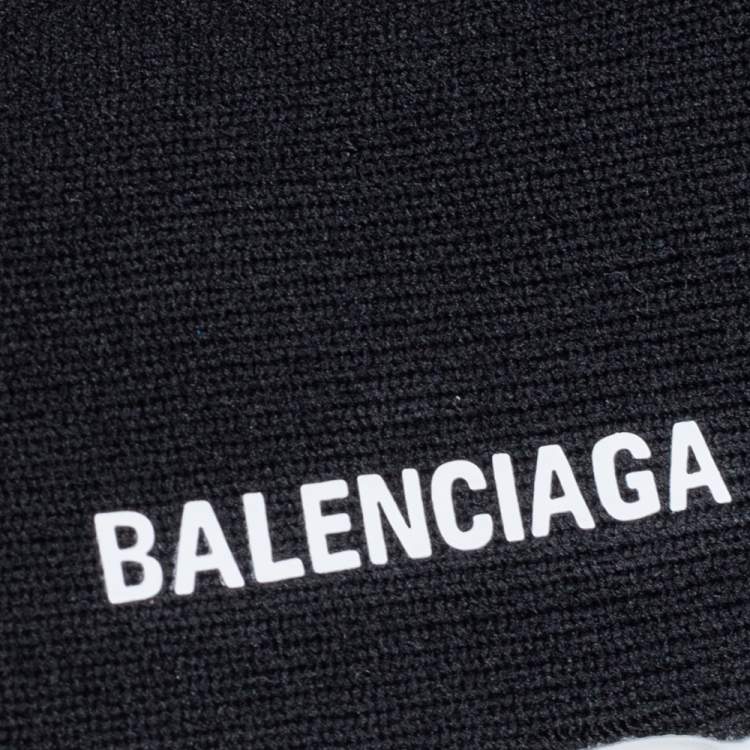 Pre Owned Balenciaga Black Knit Fabric Speed Trainer High Top Sneakers Size 42