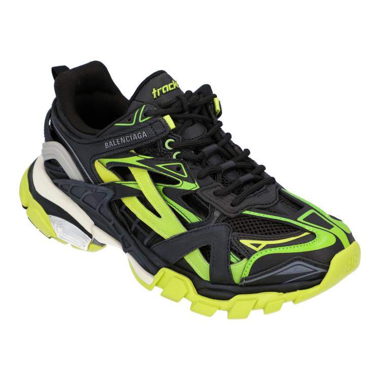 Pre Owned Balenciaga Black/Yellow Track 2.0 Sneakers EU 40