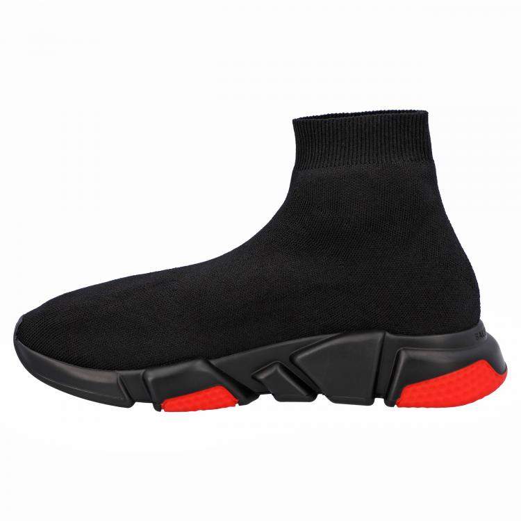 Pre Owned Balenciaga Black/Red Speed 2.0 Sneakers EU 43