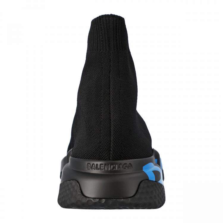 مملوكة مسبقًا Balenciaga Black/Blue Speed Sneaker Graffiti EU 44