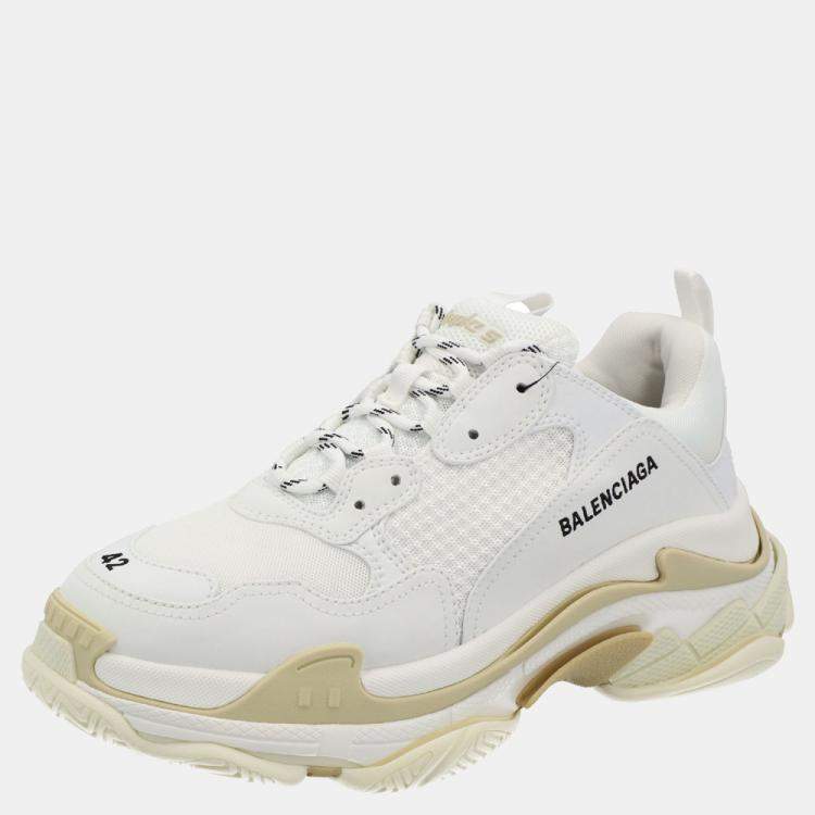 mond frequentie Baby Balenciaga White Leather Triple S Sneaker Size EU 43 Balenciaga | TLC