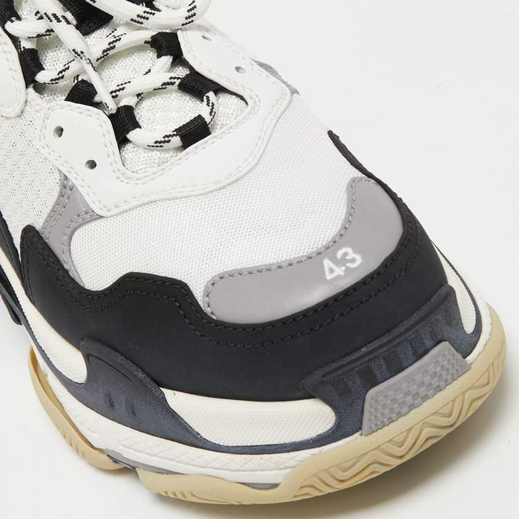 Pre Owned Balenciaga  Multicolor Mesh and Leather Triple S Sneakers Size 43