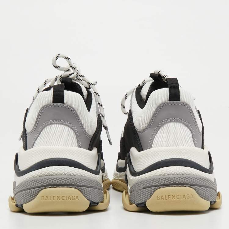 Pre Owned Balenciaga  Multicolor Mesh and Leather Triple S Sneakers Size 43