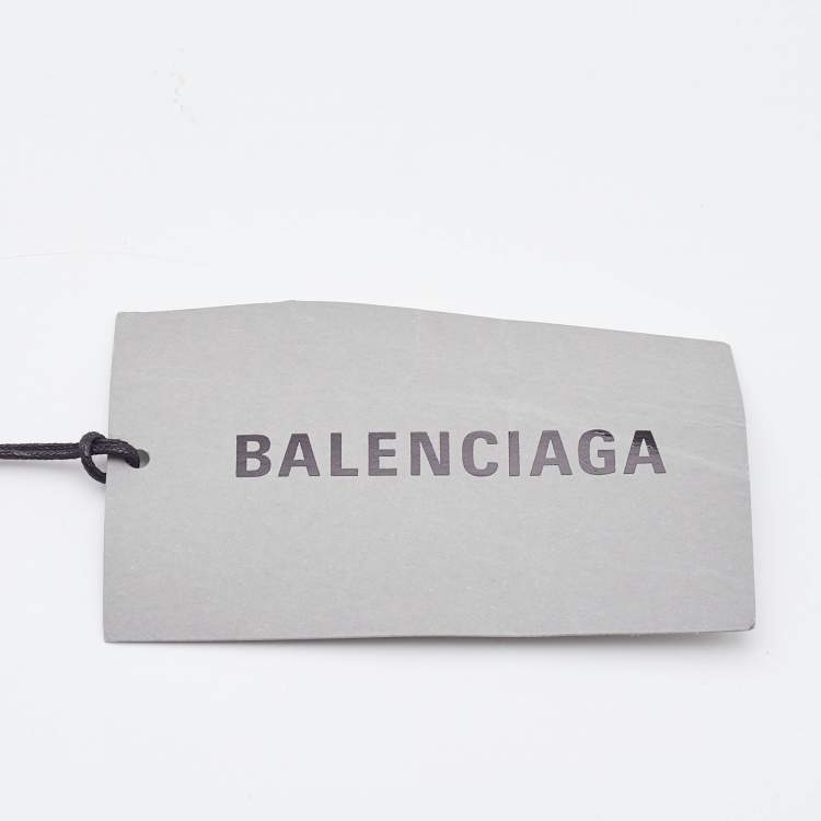 Pre Owned Balenciaga White/Black Leather and Mesh Triple S Sneakers Size 40