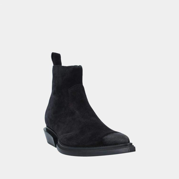 Pre Owned Balenciaga Black Suede Ankle Boots Size 44