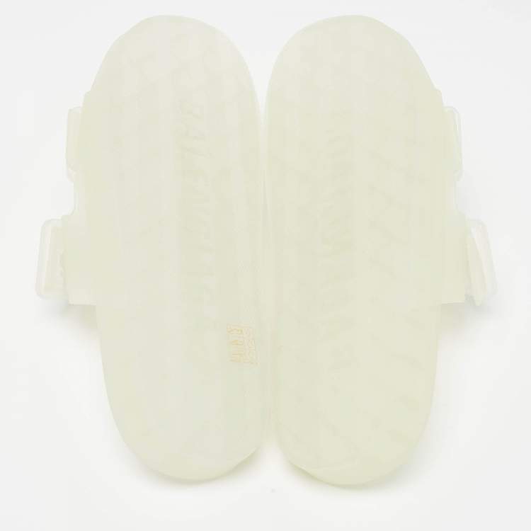 Pre Owned Balenciaga Transparent Rubber Mallorca Slides Size 42