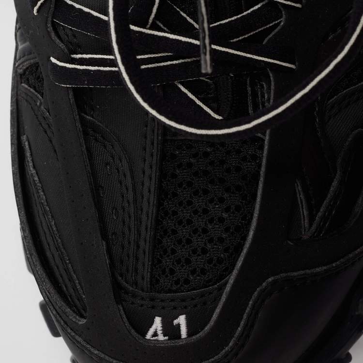 Pre Owned Balenciaga Black Mesh Track Mule Sneakers Size 41