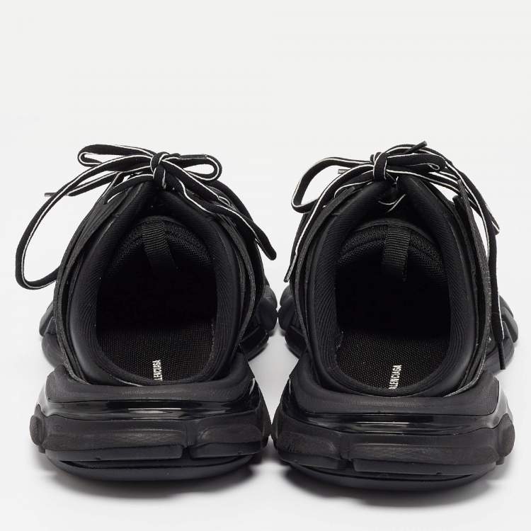 Pre Owned Balenciaga Black Mesh Track Mule Sneakers Size 41