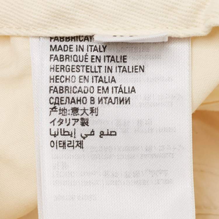 Pre Owned Balenciaga Cream BB Icon Embroidered Baseball Cap S
