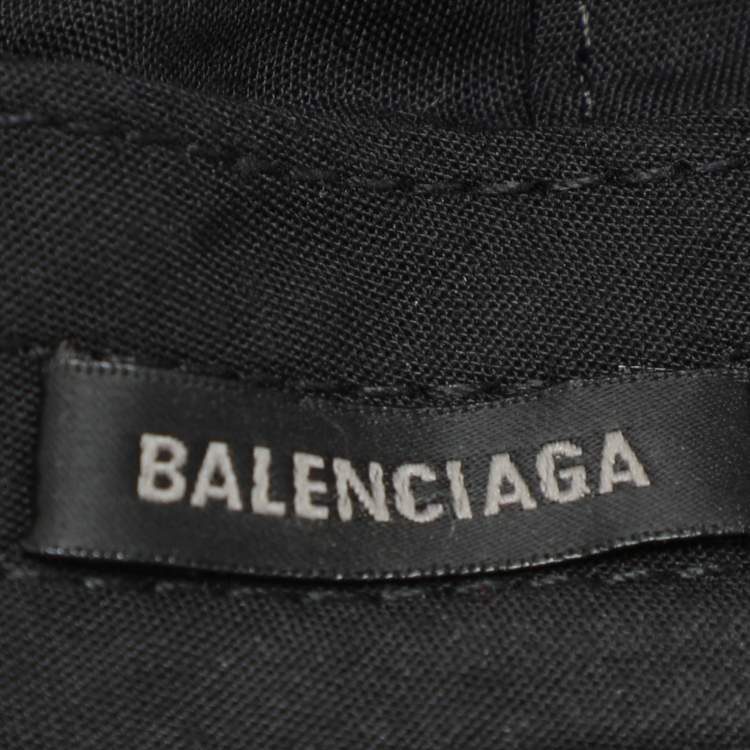 Pre Owned Balenciaga Black Cotton Baseball Cap Size M