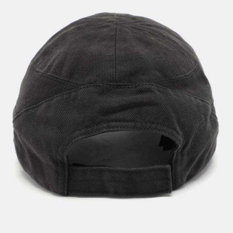 Pre Owned Balenciaga Black Cotton Baseball Cap Size M