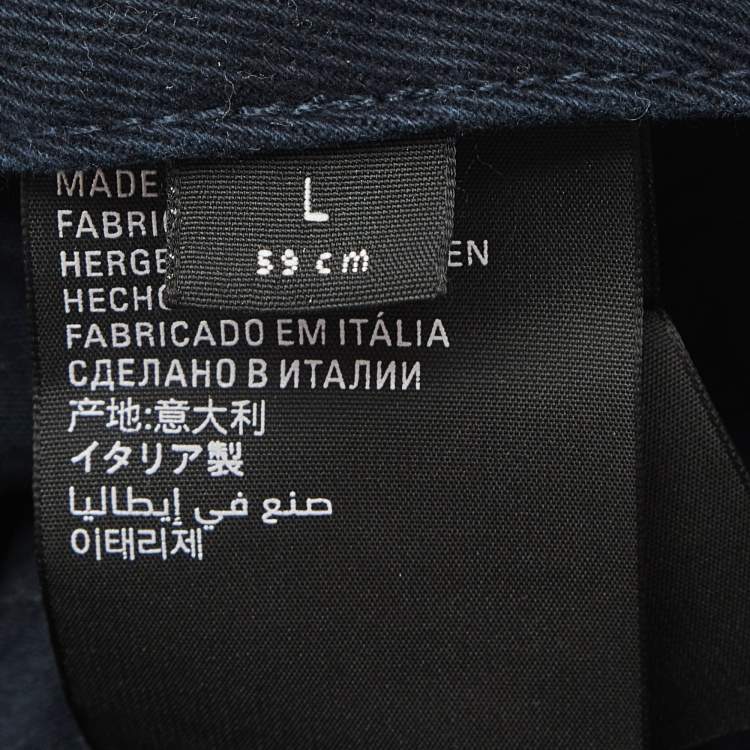 Pre Owned Balenciaga Navy Blue Cotton Unity Snowboard Logo Cap L