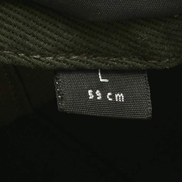Pre Owned Balenciaga Green Logo Embroidered Cotton Baseball Cap L