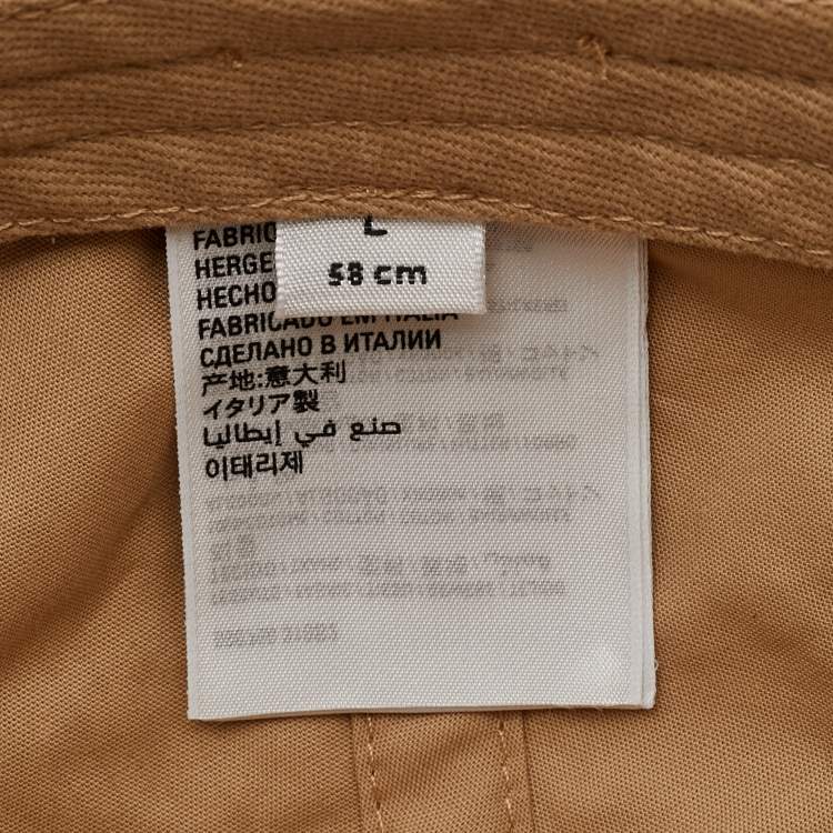 Pre Owned Balenciaga Beige Logo Embroidered Cotton Baseball Cap L