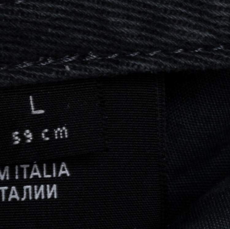 Pre Owned  Balenciaga Grey Organic Cotton BB Sprayed Baseball Cap L