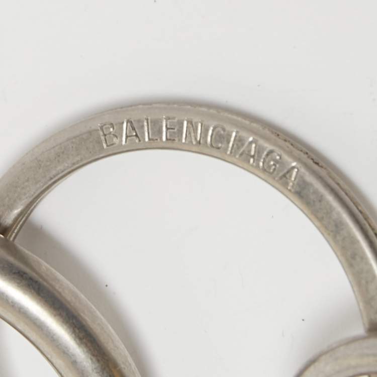 Pre Owned Balenciaga Yellow Leather Rings Key Holder