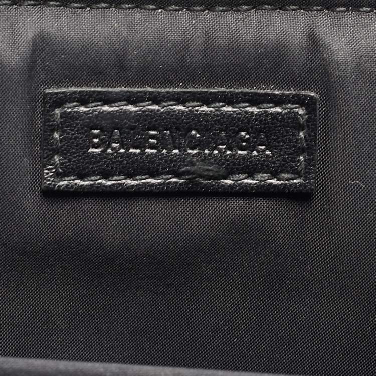 Pre Owned Balenciaga Blue/Black Logo Nylon iPad Case