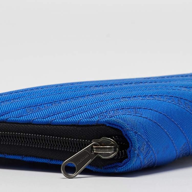 Pre Owned Balenciaga Blue/Black Logo Nylon iPad Case