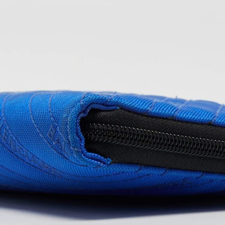 Pre Owned Balenciaga Blue/Black Logo Nylon iPad Case