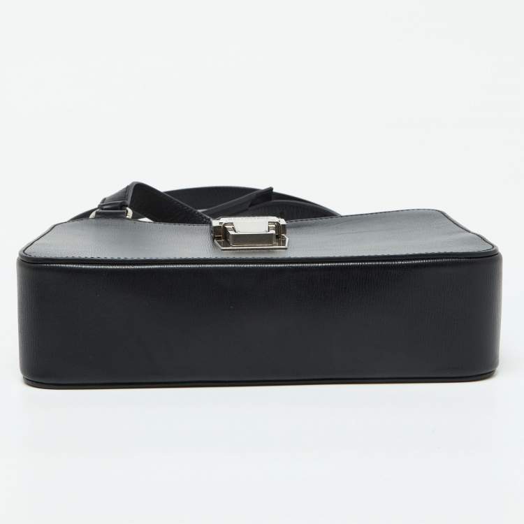 Pre Owned Balenciaga Black Leather Tuck-lock Shoulder Bag